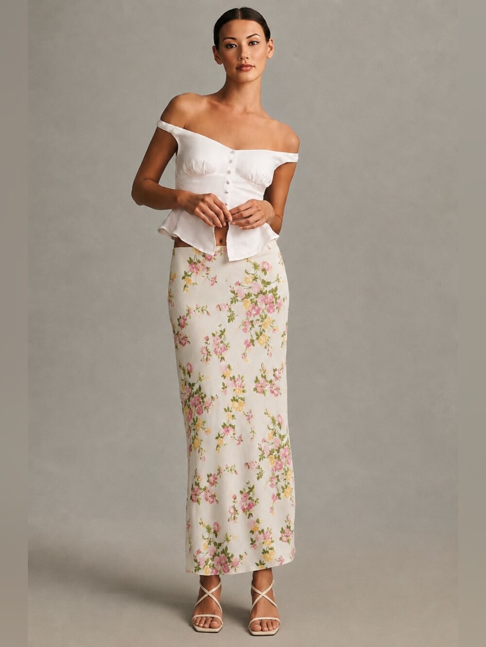 NWT Reformarion Layla Posey Skirt Size 10 Floral Relaxed Midi